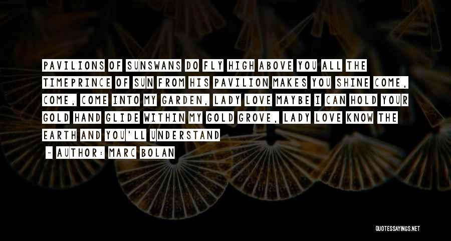 Marc Bolan Quotes: Pavilions Of Sunswans Do Fly High Above You All The Timeprince Of Sun From His Pavilion Makes You Shine Come,