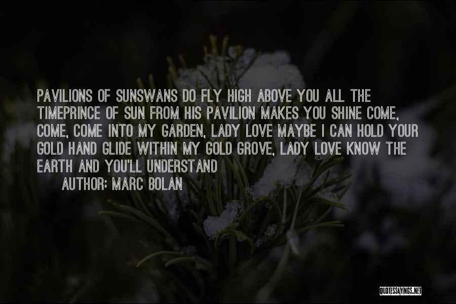 Marc Bolan Quotes: Pavilions Of Sunswans Do Fly High Above You All The Timeprince Of Sun From His Pavilion Makes You Shine Come,