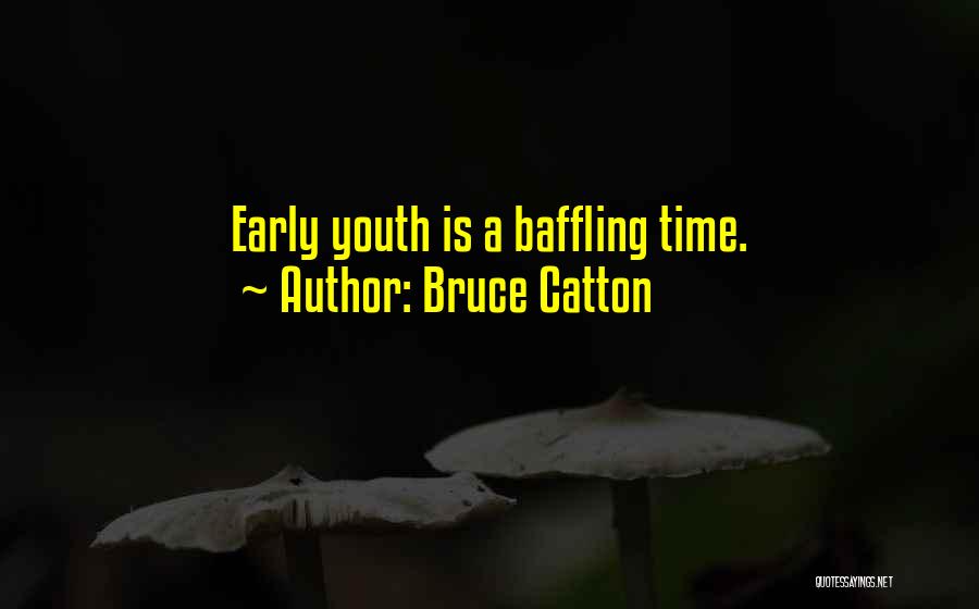 Bruce Catton Quotes: Early Youth Is A Baffling Time.