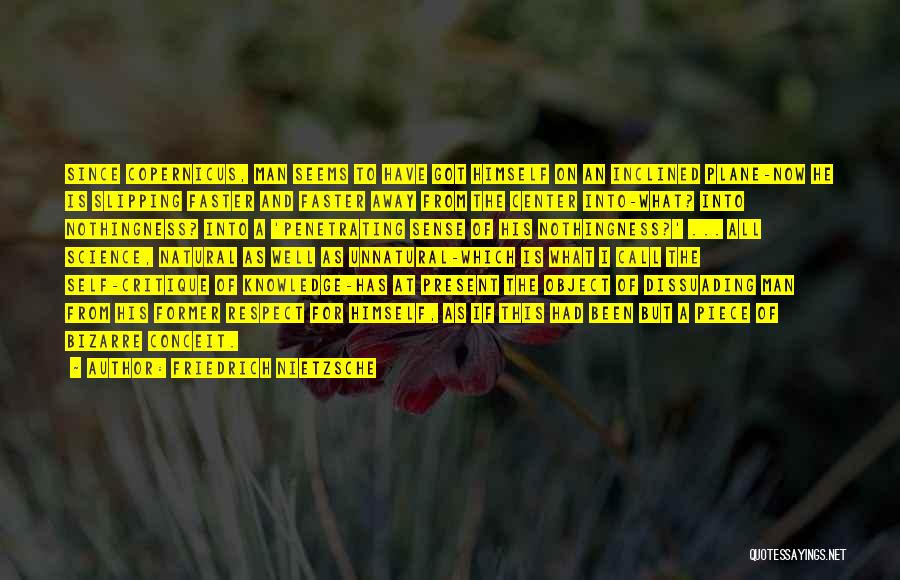 Friedrich Nietzsche Quotes: Since Copernicus, Man Seems To Have Got Himself On An Inclined Plane-now He Is Slipping Faster And Faster Away From