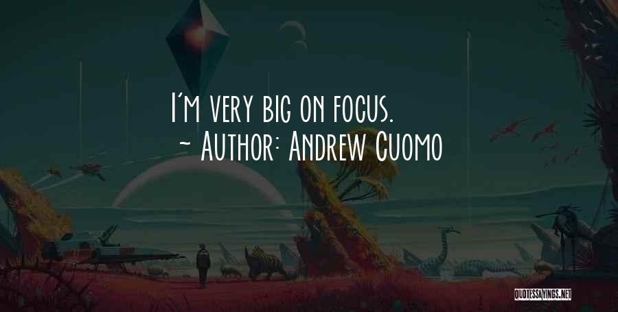 Andrew Cuomo Quotes: I'm Very Big On Focus.