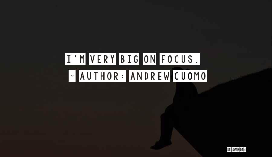 Andrew Cuomo Quotes: I'm Very Big On Focus.