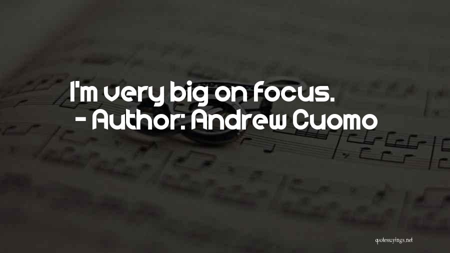 Andrew Cuomo Quotes: I'm Very Big On Focus.