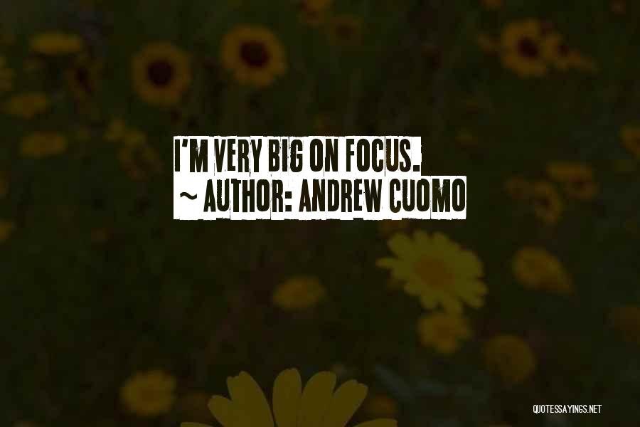 Andrew Cuomo Quotes: I'm Very Big On Focus.