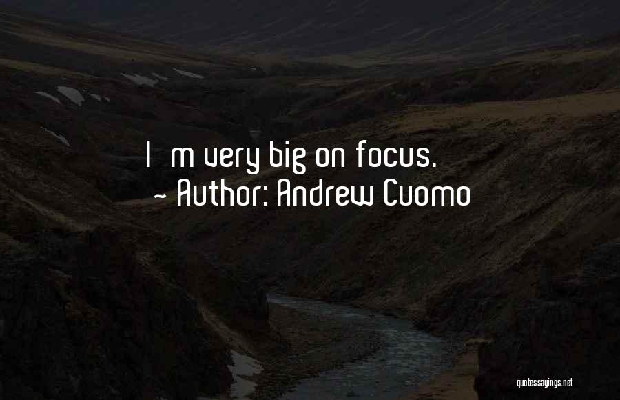 Andrew Cuomo Quotes: I'm Very Big On Focus.