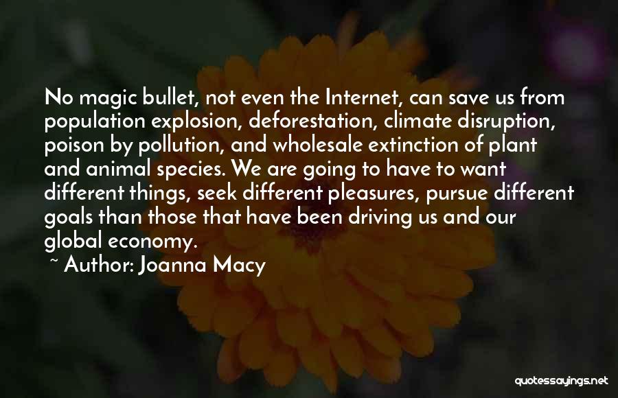 Joanna Macy Quotes: No Magic Bullet, Not Even The Internet, Can Save Us From Population Explosion, Deforestation, Climate Disruption, Poison By Pollution, And