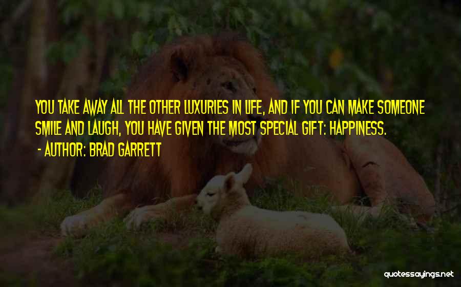 Brad Garrett Quotes: You Take Away All The Other Luxuries In Life, And If You Can Make Someone Smile And Laugh, You Have