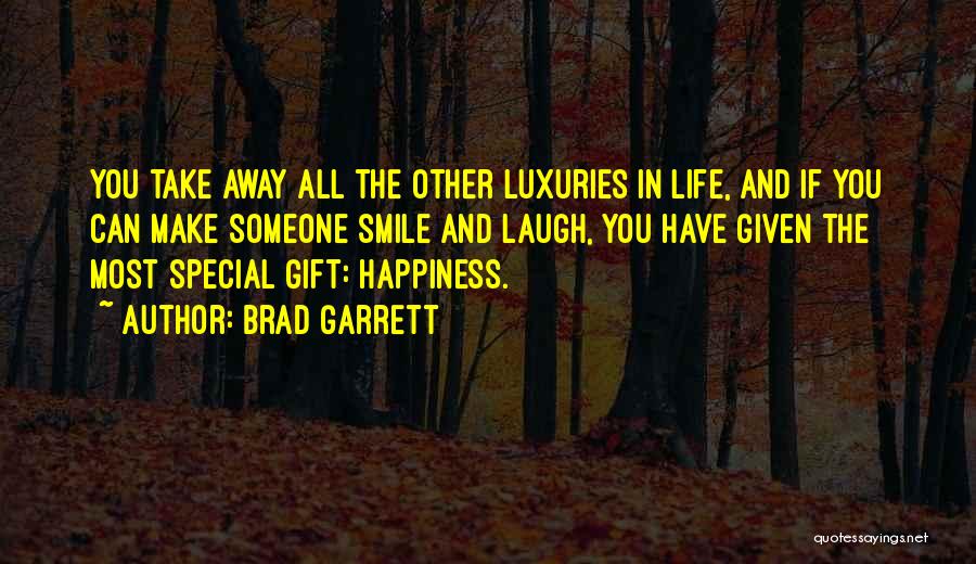 Brad Garrett Quotes: You Take Away All The Other Luxuries In Life, And If You Can Make Someone Smile And Laugh, You Have