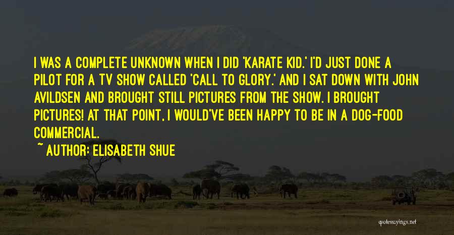Elisabeth Shue Quotes: I Was A Complete Unknown When I Did 'karate Kid.' I'd Just Done A Pilot For A Tv Show Called