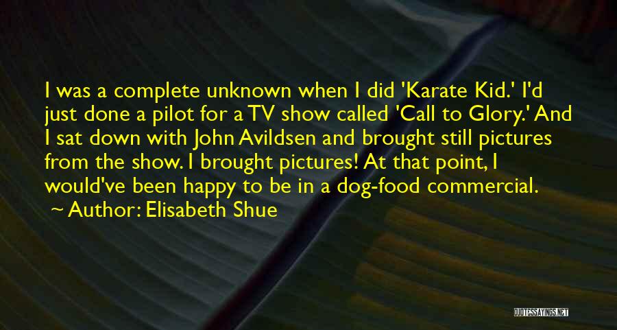 Elisabeth Shue Quotes: I Was A Complete Unknown When I Did 'karate Kid.' I'd Just Done A Pilot For A Tv Show Called