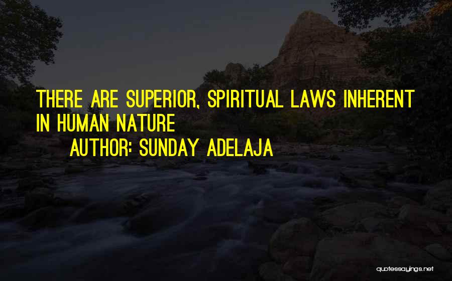 Sunday Adelaja Quotes: There Are Superior, Spiritual Laws Inherent In Human Nature