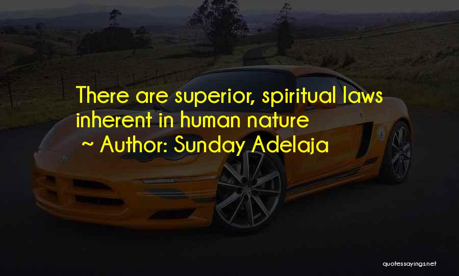 Sunday Adelaja Quotes: There Are Superior, Spiritual Laws Inherent In Human Nature