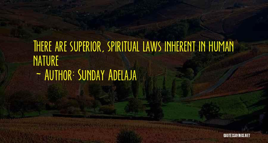 Sunday Adelaja Quotes: There Are Superior, Spiritual Laws Inherent In Human Nature