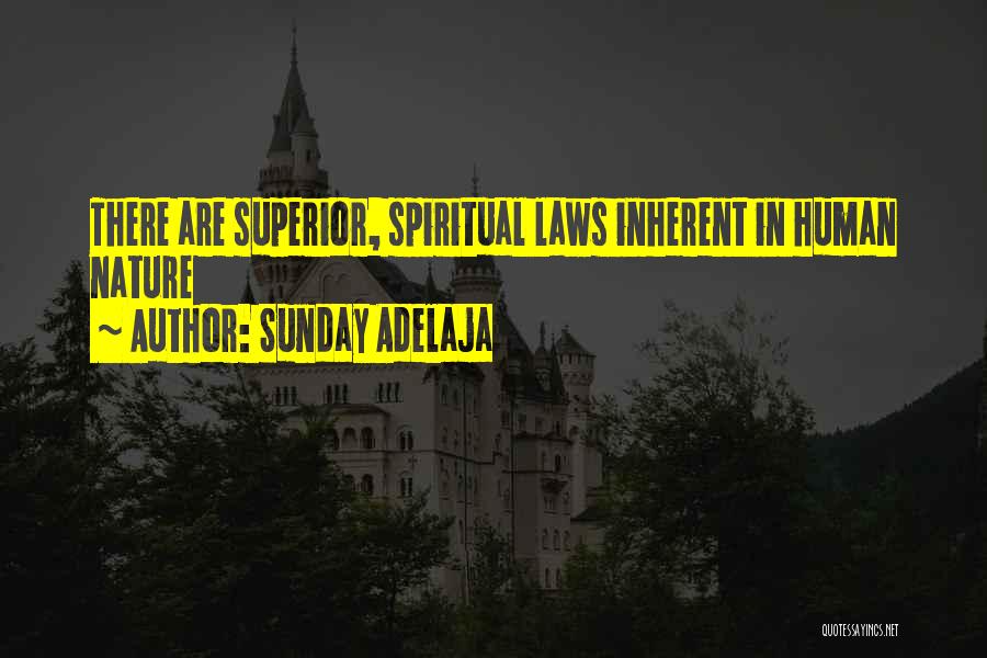 Sunday Adelaja Quotes: There Are Superior, Spiritual Laws Inherent In Human Nature