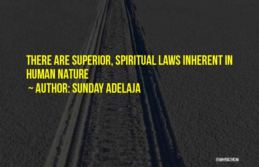 Sunday Adelaja Quotes: There Are Superior, Spiritual Laws Inherent In Human Nature