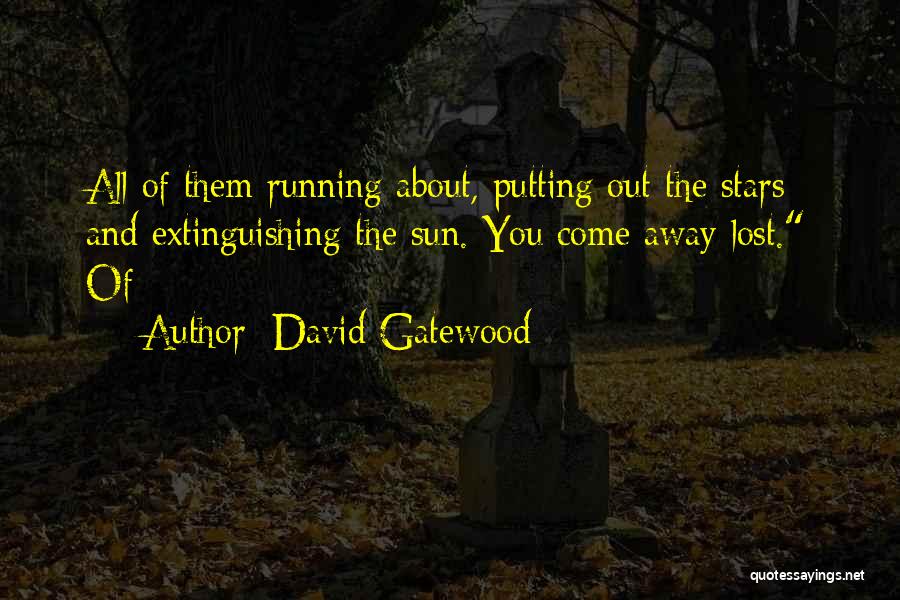 David Gatewood Quotes: All Of Them Running About, Putting Out The Stars And Extinguishing The Sun. You Come Away Lost. Of