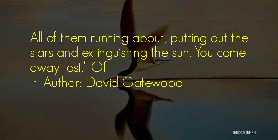 David Gatewood Quotes: All Of Them Running About, Putting Out The Stars And Extinguishing The Sun. You Come Away Lost. Of