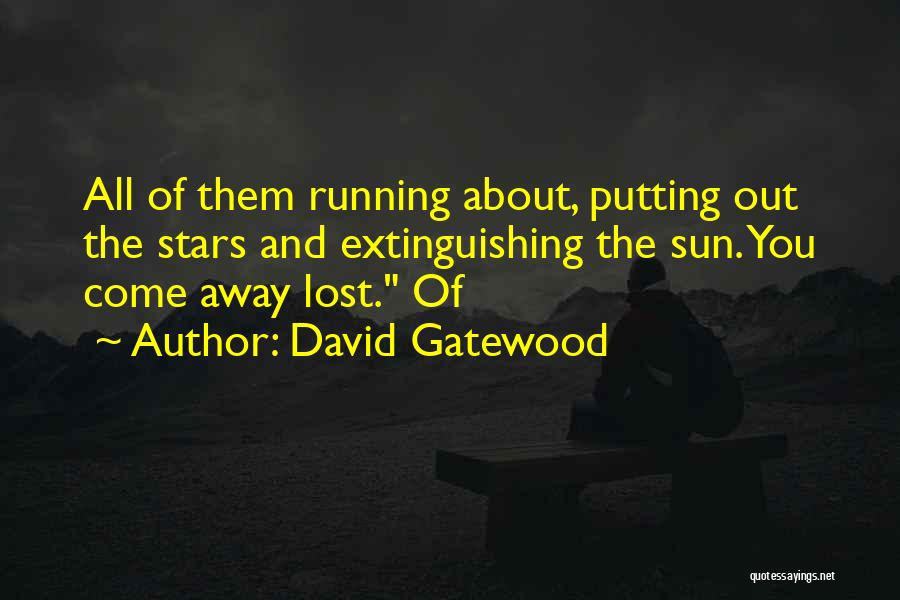 David Gatewood Quotes: All Of Them Running About, Putting Out The Stars And Extinguishing The Sun. You Come Away Lost. Of