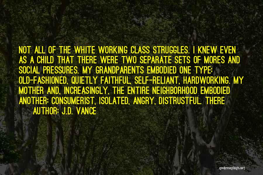 J.D. Vance Quotes: Not All Of The White Working Class Struggles. I Knew Even As A Child That There Were Two Separate Sets