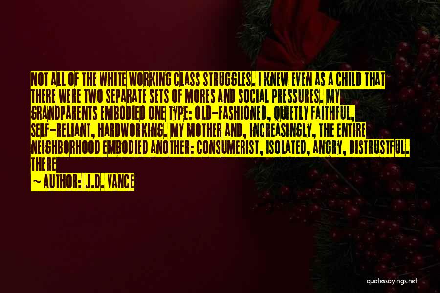 J.D. Vance Quotes: Not All Of The White Working Class Struggles. I Knew Even As A Child That There Were Two Separate Sets