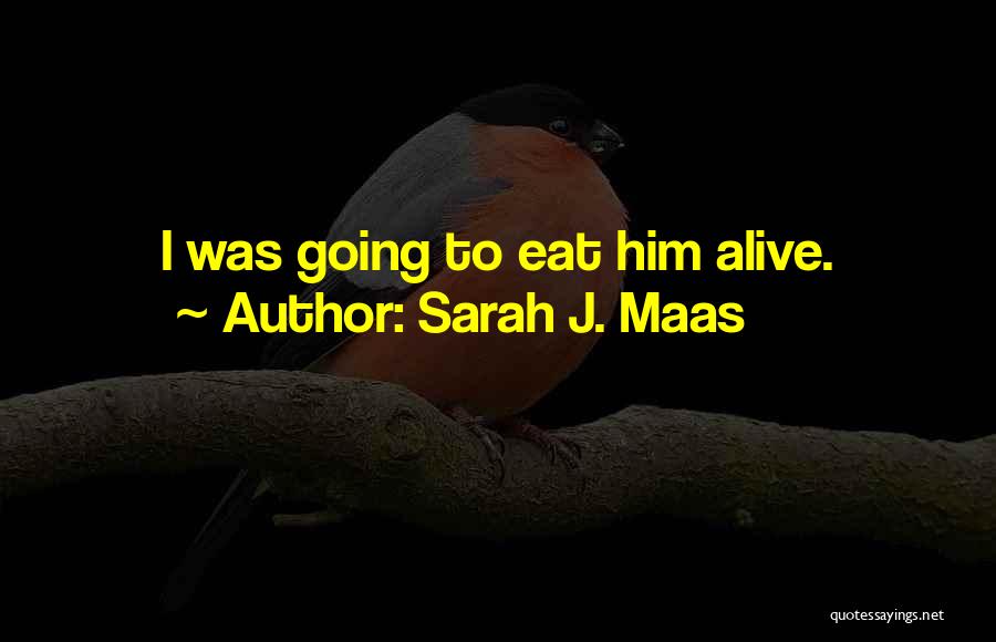 Sarah J. Maas Quotes: I Was Going To Eat Him Alive.