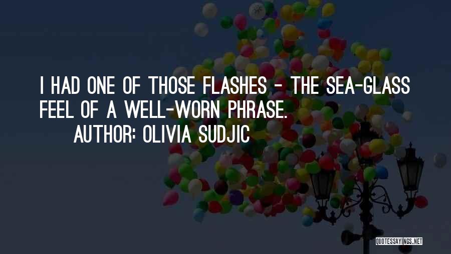 Olivia Sudjic Quotes: I Had One Of Those Flashes - The Sea-glass Feel Of A Well-worn Phrase.