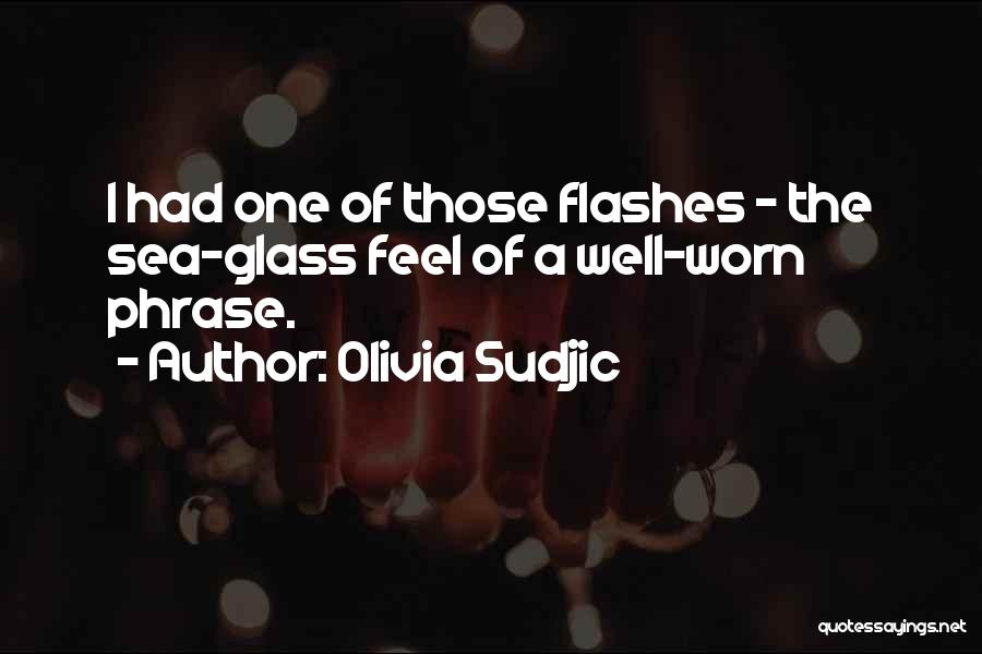 Olivia Sudjic Quotes: I Had One Of Those Flashes - The Sea-glass Feel Of A Well-worn Phrase.