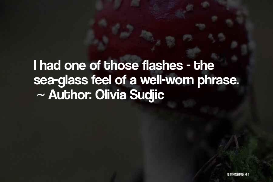 Olivia Sudjic Quotes: I Had One Of Those Flashes - The Sea-glass Feel Of A Well-worn Phrase.