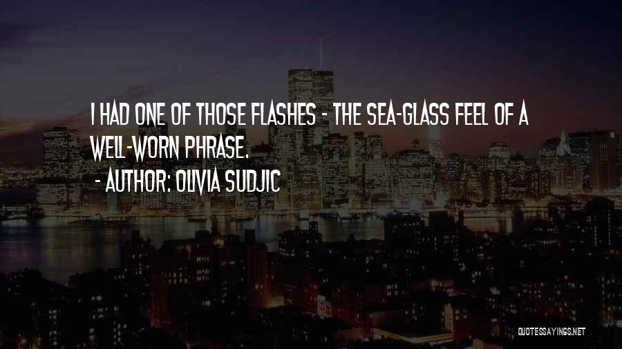 Olivia Sudjic Quotes: I Had One Of Those Flashes - The Sea-glass Feel Of A Well-worn Phrase.