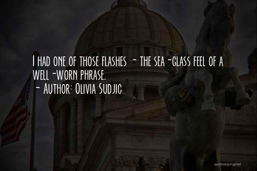 Olivia Sudjic Quotes: I Had One Of Those Flashes - The Sea-glass Feel Of A Well-worn Phrase.