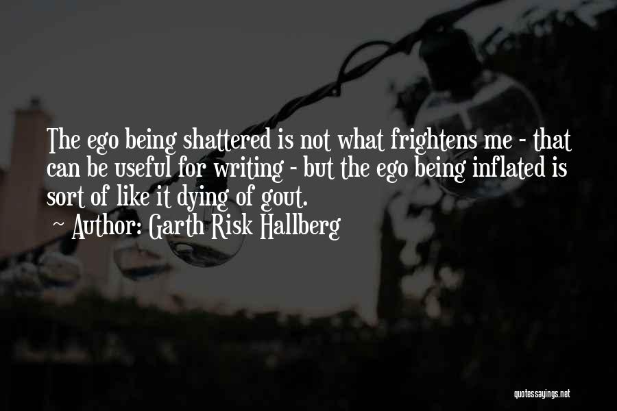 Garth Risk Hallberg Quotes: The Ego Being Shattered Is Not What Frightens Me - That Can Be Useful For Writing - But The Ego