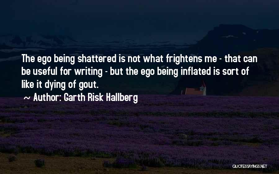 Garth Risk Hallberg Quotes: The Ego Being Shattered Is Not What Frightens Me - That Can Be Useful For Writing - But The Ego