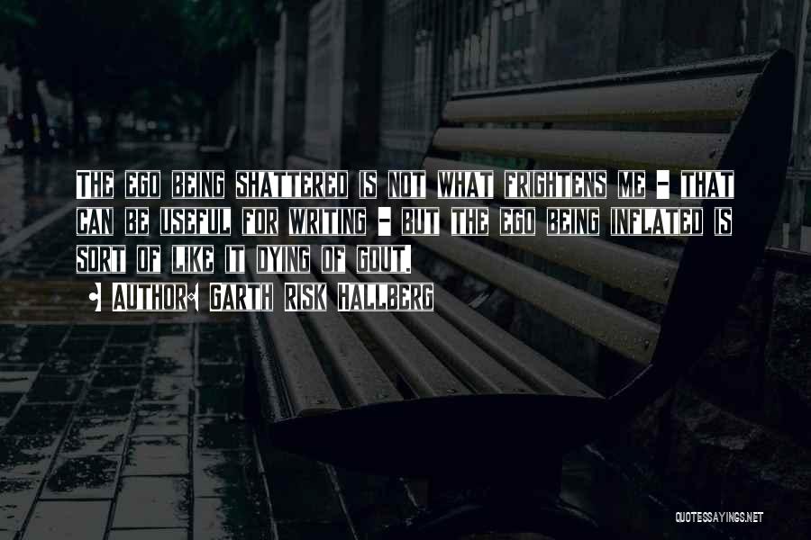 Garth Risk Hallberg Quotes: The Ego Being Shattered Is Not What Frightens Me - That Can Be Useful For Writing - But The Ego