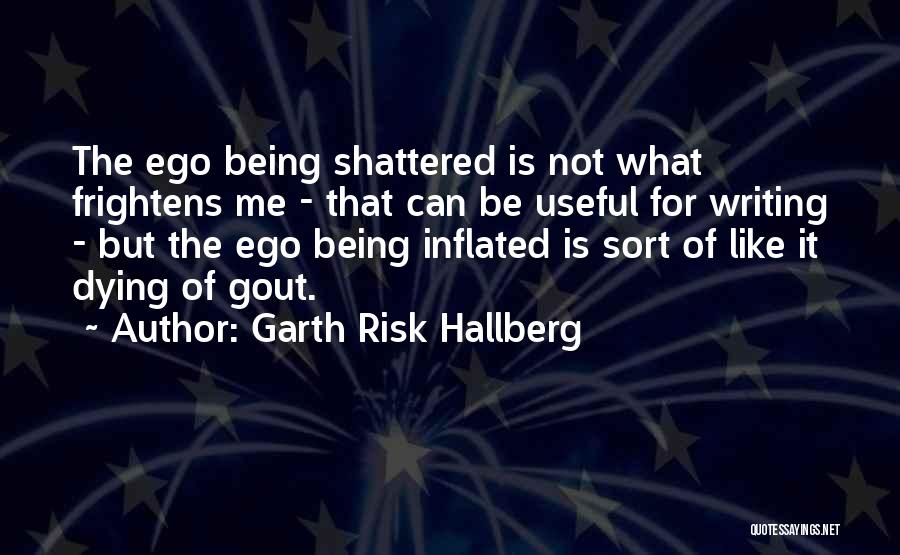 Garth Risk Hallberg Quotes: The Ego Being Shattered Is Not What Frightens Me - That Can Be Useful For Writing - But The Ego