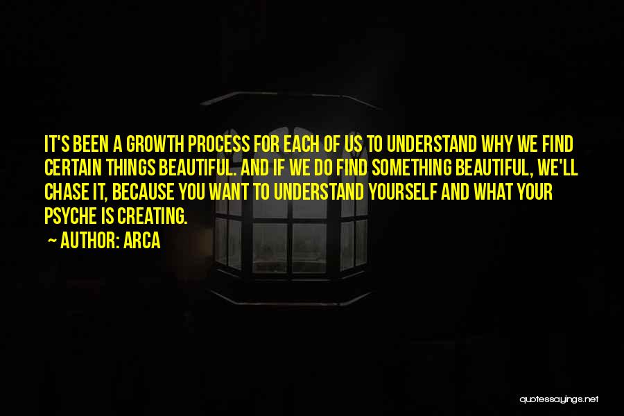 Arca Quotes: It's Been A Growth Process For Each Of Us To Understand Why We Find Certain Things Beautiful. And If We