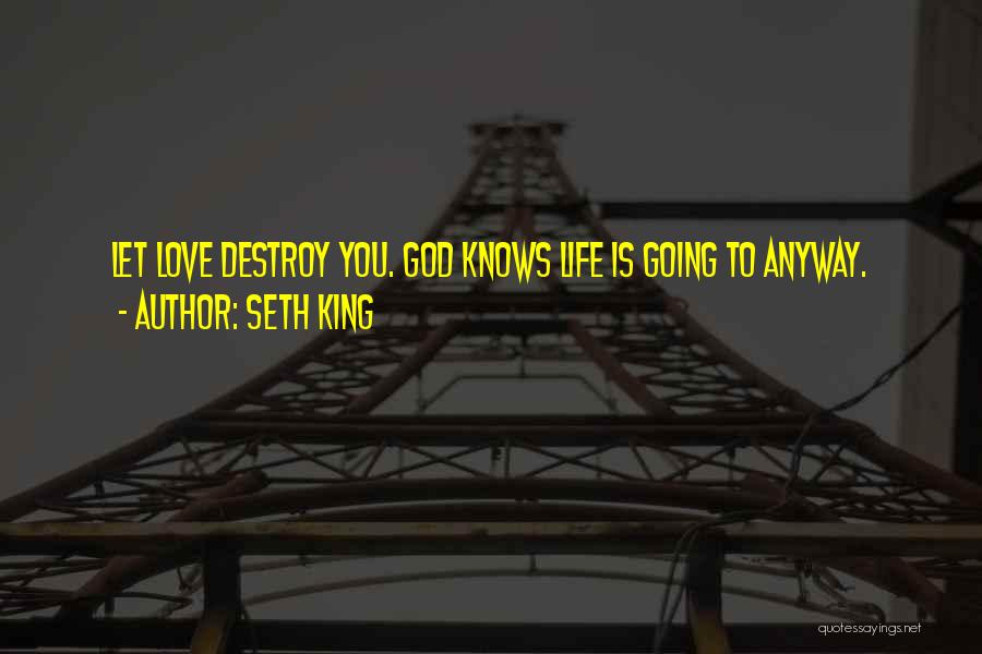 Seth King Quotes: Let Love Destroy You. God Knows Life Is Going To Anyway.