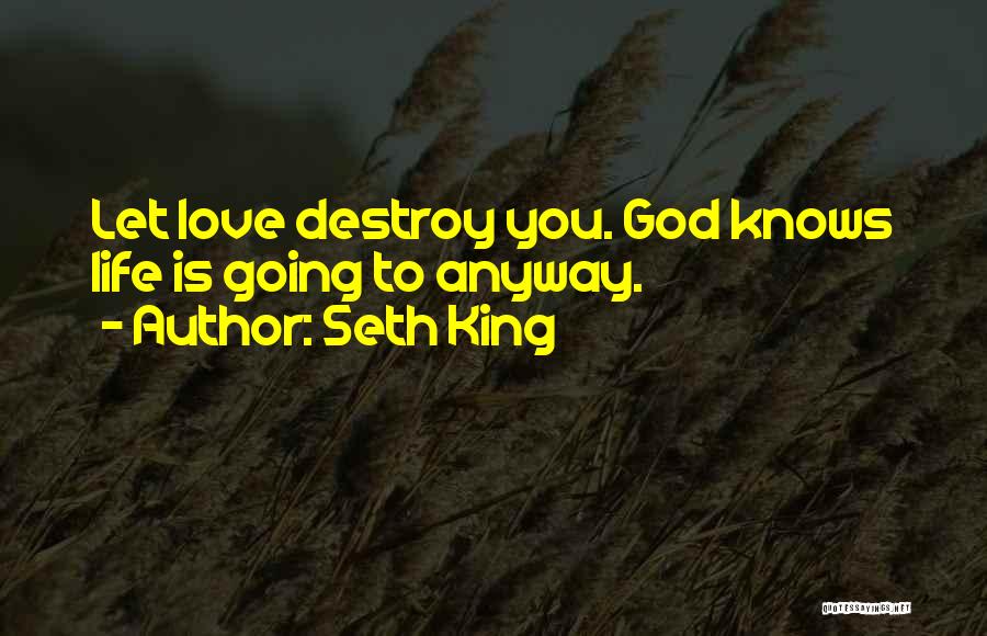 Seth King Quotes: Let Love Destroy You. God Knows Life Is Going To Anyway.