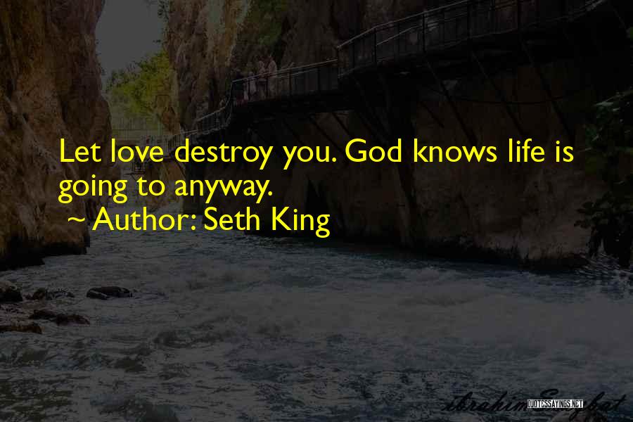 Seth King Quotes: Let Love Destroy You. God Knows Life Is Going To Anyway.