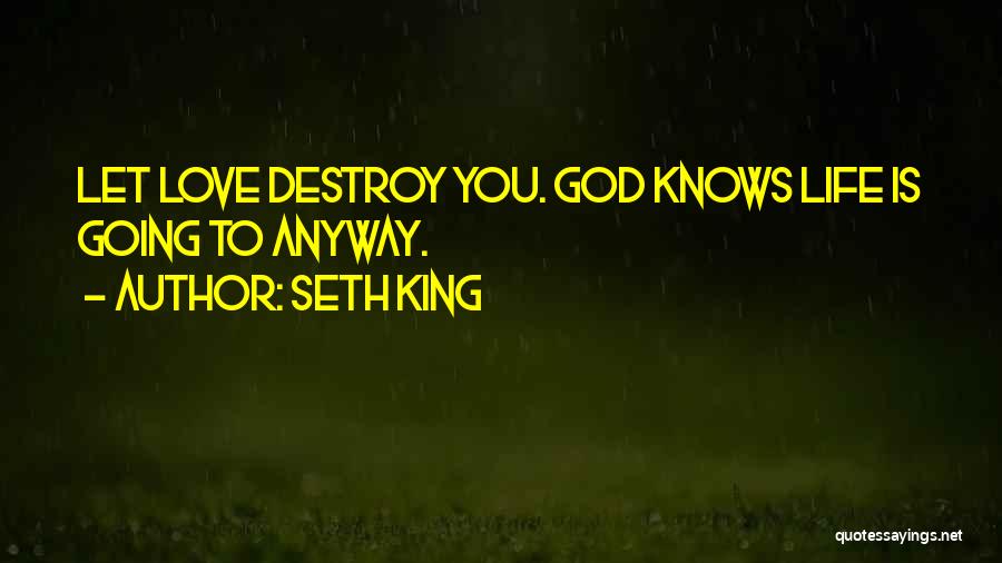 Seth King Quotes: Let Love Destroy You. God Knows Life Is Going To Anyway.