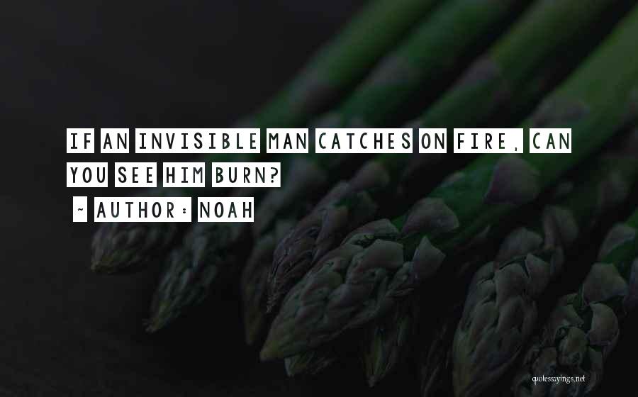 Noah Quotes: If An Invisible Man Catches On Fire, Can You See Him Burn?