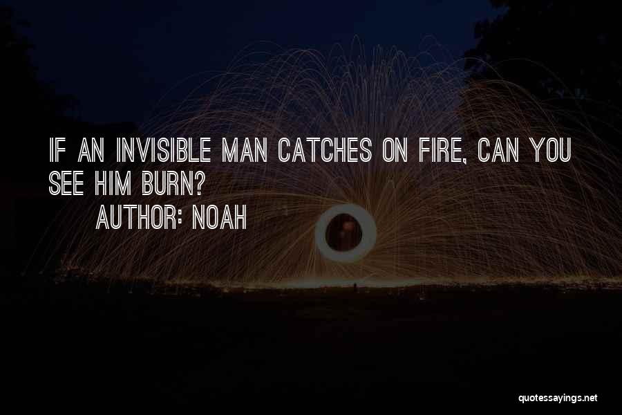 Noah Quotes: If An Invisible Man Catches On Fire, Can You See Him Burn?