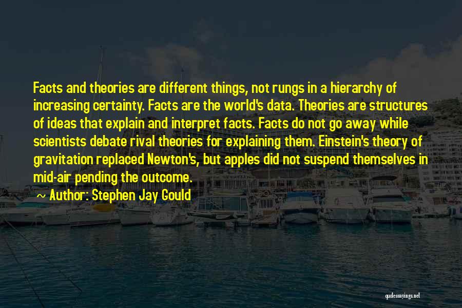 Stephen Jay Gould Quotes: Facts And Theories Are Different Things, Not Rungs In A Hierarchy Of Increasing Certainty. Facts Are The World's Data. Theories