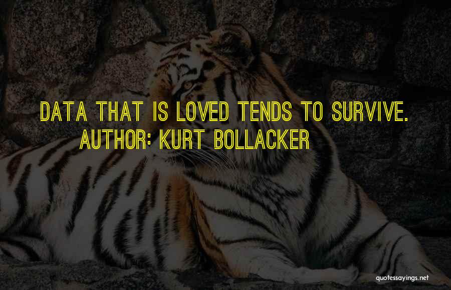 Kurt Bollacker Quotes: Data That Is Loved Tends To Survive.