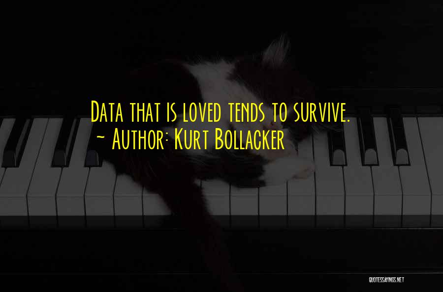 Kurt Bollacker Quotes: Data That Is Loved Tends To Survive.