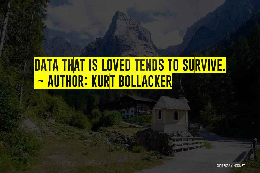 Kurt Bollacker Quotes: Data That Is Loved Tends To Survive.