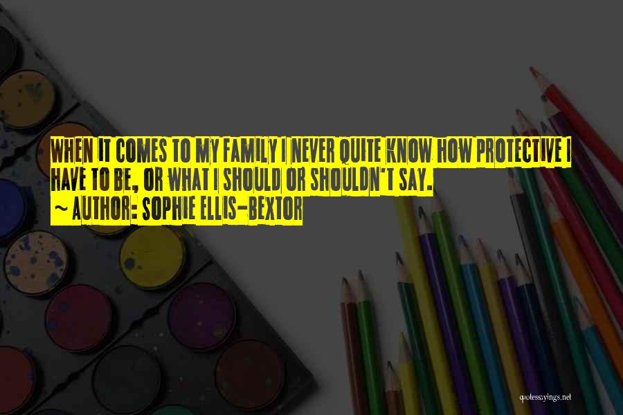 Sophie Ellis-Bextor Quotes: When It Comes To My Family I Never Quite Know How Protective I Have To Be, Or What I Should