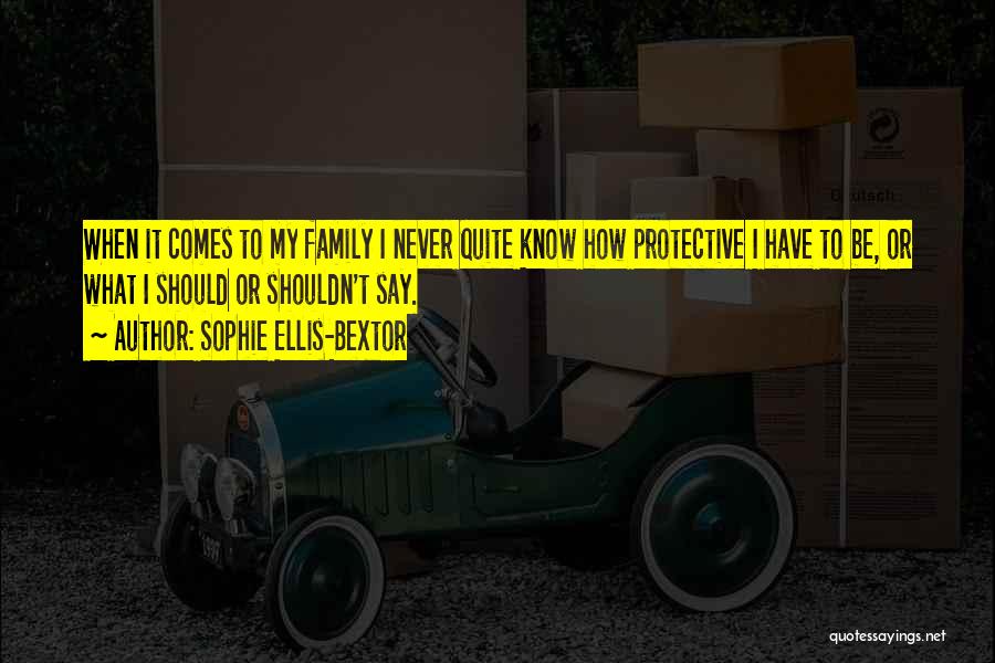 Sophie Ellis-Bextor Quotes: When It Comes To My Family I Never Quite Know How Protective I Have To Be, Or What I Should