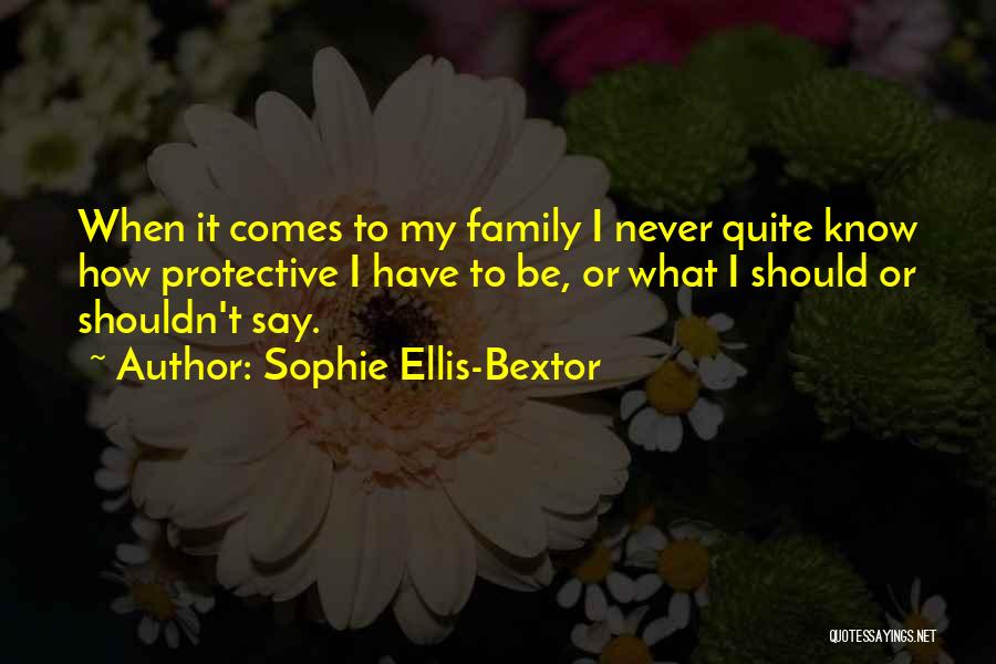 Sophie Ellis-Bextor Quotes: When It Comes To My Family I Never Quite Know How Protective I Have To Be, Or What I Should