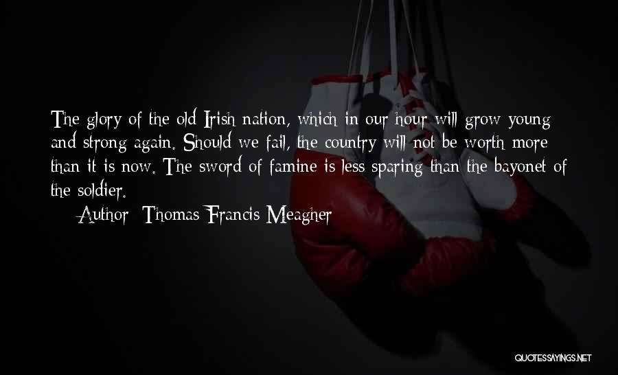 Thomas Francis Meagher Quotes: The Glory Of The Old Irish Nation, Which In Our Hour Will Grow Young And Strong Again. Should We Fail,