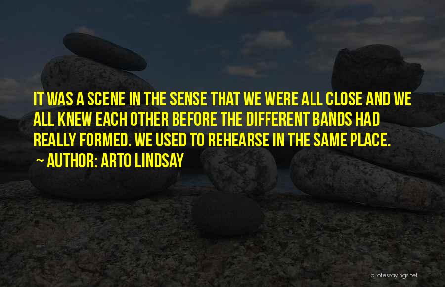 Arto Lindsay Quotes: It Was A Scene In The Sense That We Were All Close And We All Knew Each Other Before The